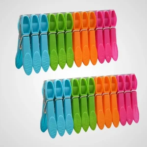 24 Pinces à Linge Plastique Colorés
